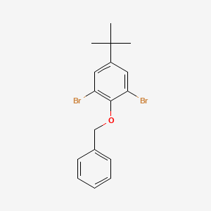 molecular formula C17H18Br2O B14039737 2-(Benzyloxy)-1,3-dibromo-5-(tert-butyl)benzene 