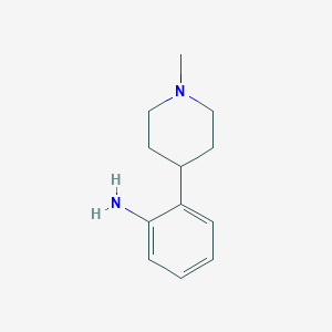 molecular formula C12H18N2 B14039751 2-(1-Methylpiperidin-4-yl)aniline 