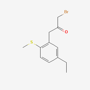 1-Bromo-3-(5-ethyl-2-(methylthio)phenyl)propan-2-one