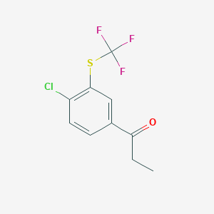 1-(4-Chloro-3-(trifluoromethylthio)phenyl)propan-1-one