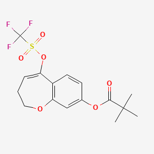 5-(((Trifluoromethyl)sulfonyl)oxy)-2,3-dihydrobenzo[b]oxepin-8-yl pivalate