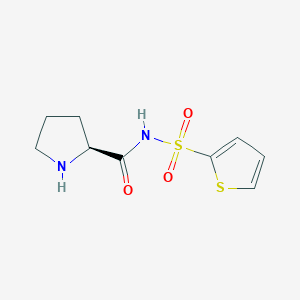 molecular formula C9H12N2O3S2 B14039832 N-(2-Thiophenesulfonyl)-L-prolinamide 