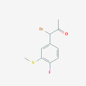 1-Bromo-1-(4-fluoro-3-(methylthio)phenyl)propan-2-one