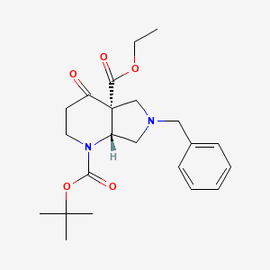 1-O-tert-butyl 4a-O-ethyl (4aR,7aR)-6-benzyl-4-oxo-3,5,7,7a-tetrahydro-2H-pyrrolo[3,4-b]pyridine-1,4a-dicarboxylate