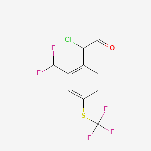 1-Chloro-1-(2-(difluoromethyl)-4-(trifluoromethylthio)phenyl)propan-2-one