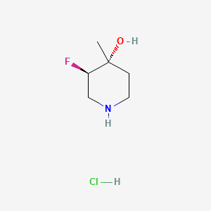 molecular formula C6H13ClFNO B14039939 trans-3-Fluoro-4-methylpiperidin-4-OL hcl 