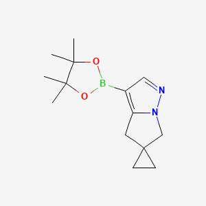 3-(4,4,5,5-Tetramethyl-1,3,2-dioxaborolan-2-YL)spiro[4,6-dihydropyrrolo[1,2-B]pyrazole-5,1'-cyclopropane]