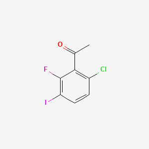 molecular formula C8H5ClFIO B14039974 1-(6-Chloro-2-fluoro-3-iodophenyl)ethanone 