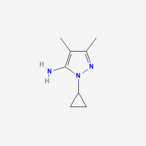 molecular formula C8H13N3 B14039981 1-Cyclopropyl-3,4-dimethyl-1H-pyrazol-5-amine 