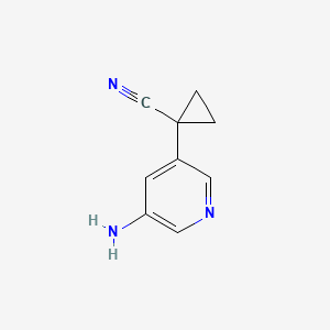 molecular formula C9H9N3 B14039982 1-(5-Aminopyridin-3-YL)cyclopropane-1-carbonitrile 