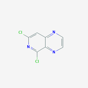 molecular formula C7H3Cl2N3 B1403999 5,7-二氯吡啶并[3,4-B]吡嗪 CAS No. 1379338-74-5