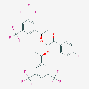 molecular formula C28H19F13O3 B140400 2,2-双[(1R)-1-[3,5-双(三氟甲基)苯基]乙氧基]-1-(4-氟苯基)乙酮 CAS No. 419574-40-6