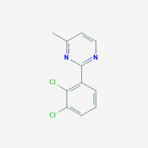 molecular formula C11H8Cl2N2 B14040000 2-(2,3-Dichlorophenyl)-4-methylpyrimidine 