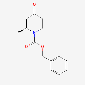 molecular formula C14H17NO3 B1404002 (R)-Benzyl 2-methyl-4-oxopiperidine-1-carboxylate CAS No. 852051-10-6