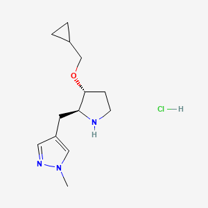 Racemic-4-(((2S,3R)-3-(cyclopropylmethoxy)pyrrolidin-2-yl)methyl)-1-methyl-1H-pyrazole hydrochloride