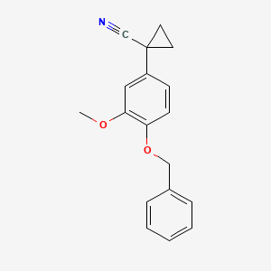 1-[4-(Benzyloxy)-3-methoxyphenyl]cyclopropanecarbonitrile