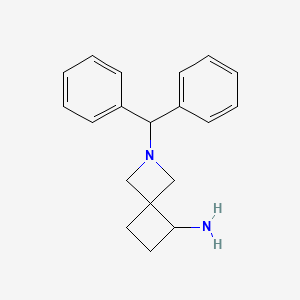 molecular formula C19H22N2 B1404003 5-氨基-2-二苯甲基-2-氮杂螺[3.3]庚烷 CAS No. 1263296-82-7