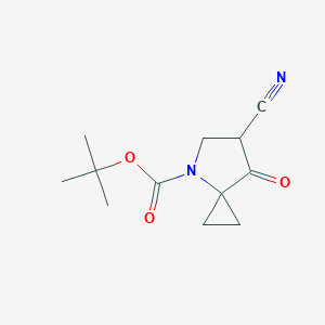 molecular formula C12H16N2O3 B1404004 叔丁基 6-氰基-7-氧代-4-氮杂螺[2.4]庚烷-4-羧酸酯 CAS No. 718632-43-0