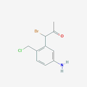 1-(5-Amino-2-(chloromethyl)phenyl)-1-bromopropan-2-one