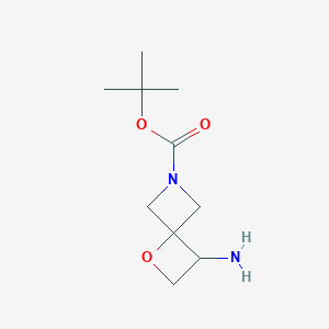 molecular formula C10H18N2O3 B1404005 6-Boc-1-氧杂-6-氮杂螺[3.3]庚烷-3-胺 CAS No. 1349199-65-0