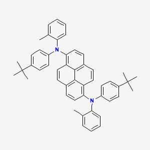 molecular formula C50H48N2 B14040063 1,6-Pyrenediamine, N1,N6-bis[4-(1,1-dimethylethyl)phenyl]-N1,N6-bis(2-methylphenyl)- 