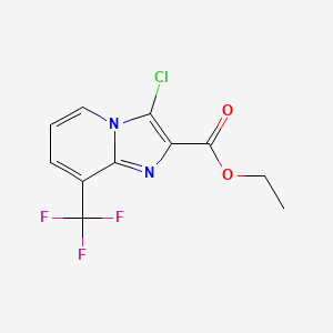molecular formula C11H8ClF3N2O2 B1404007 3-氯-8-(三氟甲基)咪唑并[1,2-A]吡啶-2-羧酸乙酯 CAS No. 1355171-67-3