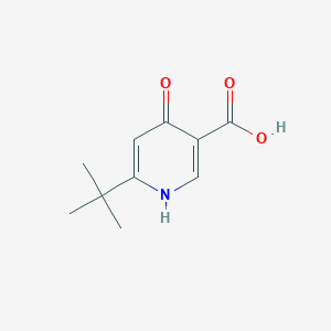 molecular formula C10H13NO3 B1404008 6-(叔丁基)-4-羟基烟酸 CAS No. 1367828-93-0