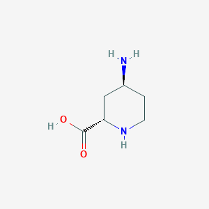 molecular formula C6H12N2O2 B14040093 (2S,4S)-4-aminopiperidine-2-carboxylic Acid 