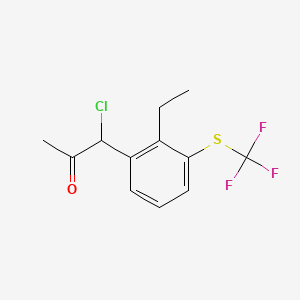 1-Chloro-1-(2-ethyl-3-(trifluoromethylthio)phenyl)propan-2-one