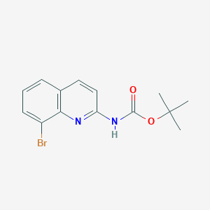 molecular formula C14H15BrN2O2 B1404015 Tert-butyl 8-bromoquinolin-2-ylcarbamate CAS No. 1447608-01-6