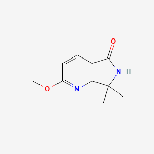 molecular formula C10H12N2O2 B1404016 2-甲氧基-7,7-二甲基-6,7-二氢-5H-吡咯并[3,4-B]吡啶-5-酮 CAS No. 1440519-80-1