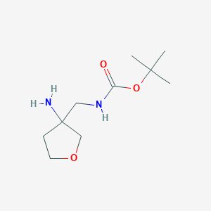 molecular formula C10H20N2O3 B1404017 3-(Boc-氨甲基)-3-氨基-氧杂环丁烷 CAS No. 1158760-39-4