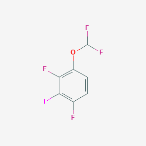 molecular formula C7H3F4IO B14040175 1,3-Difluoro-4-difluoromethoxy-2-iodobenzene 