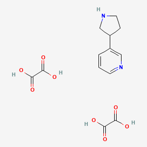 molecular formula C13H16N2O8 B1404019 3-吡咯烷-3-基吡啶二草酸盐 CAS No. 1352305-34-0