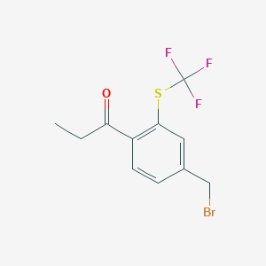 1-(4-(Bromomethyl)-2-(trifluoromethylthio)phenyl)propan-1-one