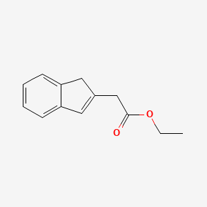 molecular formula C13H14O2 B14040206 ethyl 2-(1H-inden-2-yl)acetate 