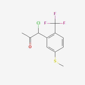 1-Chloro-1-(5-(methylthio)-2-(trifluoromethyl)phenyl)propan-2-one