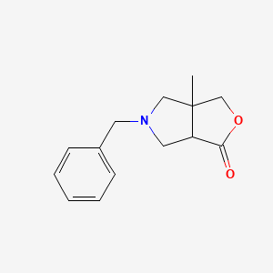 molecular formula C14H17NO2 B14040234 5-Benzyl-3A-methylhexahydro-1H-furo[3,4-C]pyrrol-1-one 