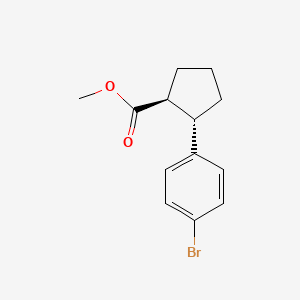 molecular formula C13H15BrO2 B14040239 (1S,2S)-Methyl 2-(4-bromophenyl)cyclopentanecarboxylate 