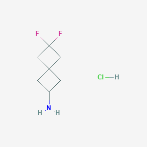 molecular formula C7H12ClF2N B1404024 6,6-二氟螺[3.3]庚烷-2-胺盐酸盐 CAS No. 1354952-13-8