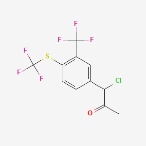 1-Chloro-1-(3-(trifluoromethyl)-4-(trifluoromethylthio)phenyl)propan-2-one