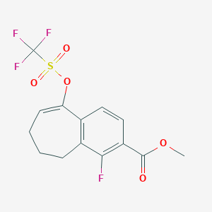 Methyl 4-fluoro-9-(((trifluoromethyl)sulfonyl)oxy)-6,7-dihydro-5H-benzo[7]annulene-3-carboxylate