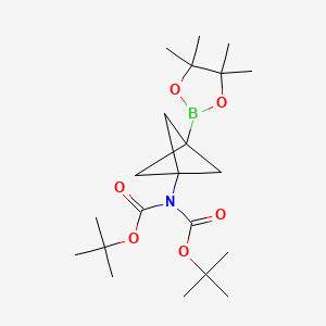 tert-butyl N-tert-butoxycarbonyl-N-[3-(4,4,5,5-tetramethyl-1,3,2-dioxaborolan-2-yl)-1-bicyclo[1.1.1]pentanyl]carbamate