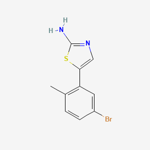 molecular formula C10H9BrN2S B14040382 5-(5-Bromo-2-methylphenyl)thiazol-2-amine 