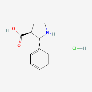B1404042 trans-2-Phenyl-pyrrolidine-3-carboxylic acid hydrochloride CAS No. 1187931-65-2