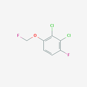 molecular formula C7H4Cl2F2O B14040437 1,2-Dichloro-3-fluoro-6-(fluoromethoxy)benzene 