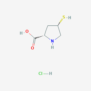 molecular formula C5H10ClNO2S B1404050 (4S)-4-巯基-L-脯氨酸盐酸盐 CAS No. 78854-27-0