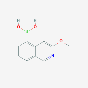 molecular formula C10H10BNO3 B1404051 (3-甲氧基异喹啉-5-基)硼酸 CAS No. 2096337-30-1