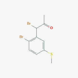 1-Bromo-1-(2-bromo-5-(methylthio)phenyl)propan-2-one