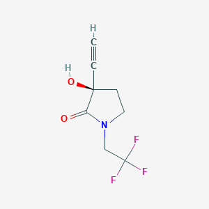 (3R)-3-Ethynyl-3-hydroxy-1-(2,2,2-trifluoroethyl)pyrrolidin-2-one